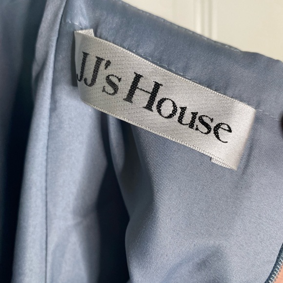 90s Blue Silver Gray Mini Dress - Picture 4 of 7